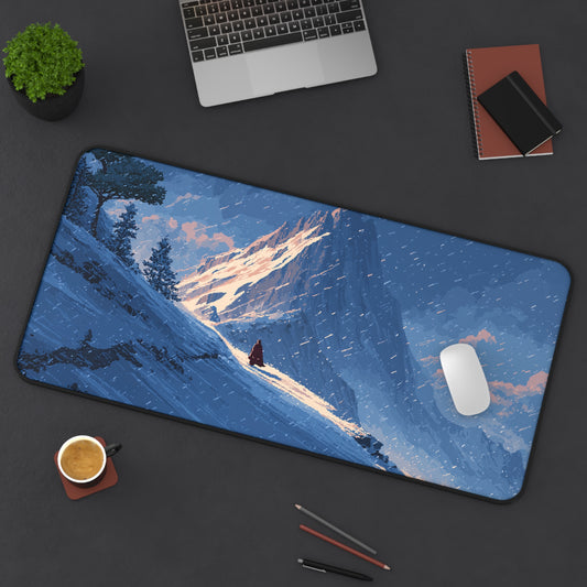 Snowstorm Mountain Mouse Pad XXL: Pixel Art Desk Mat