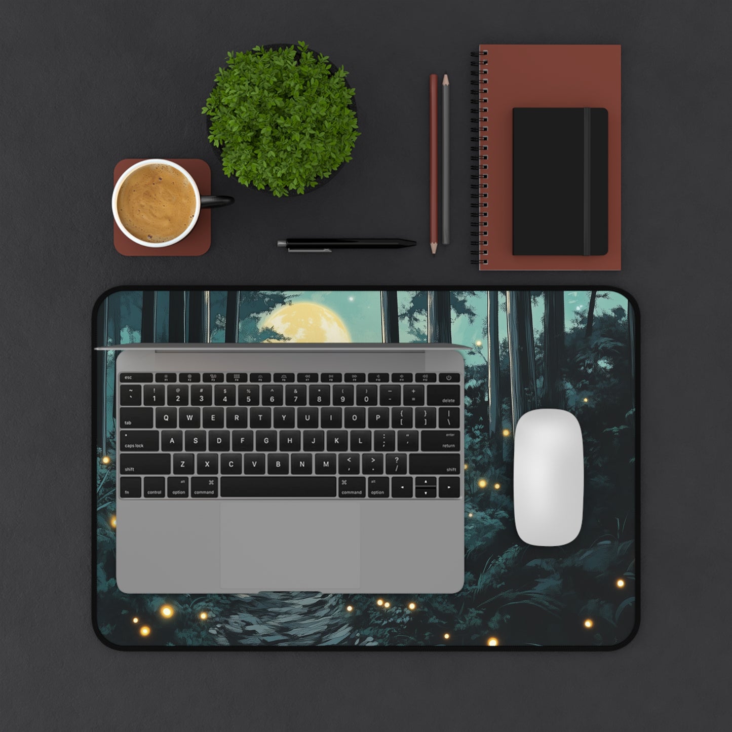 Anime Fantasy Forest Desk Mat, Large Gaming Mouse Pad