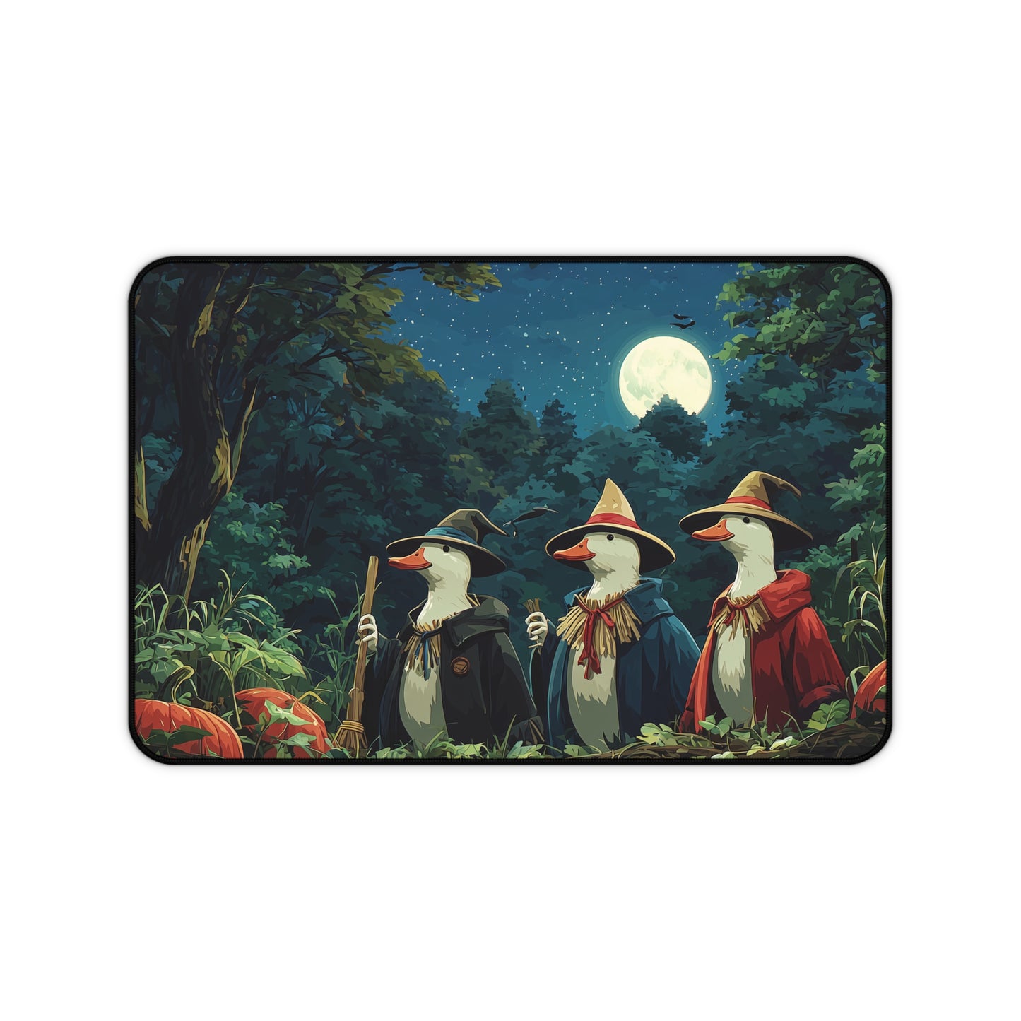 Silly Goose Wizard Mouse Pad for Cute Spooky Desk Decor