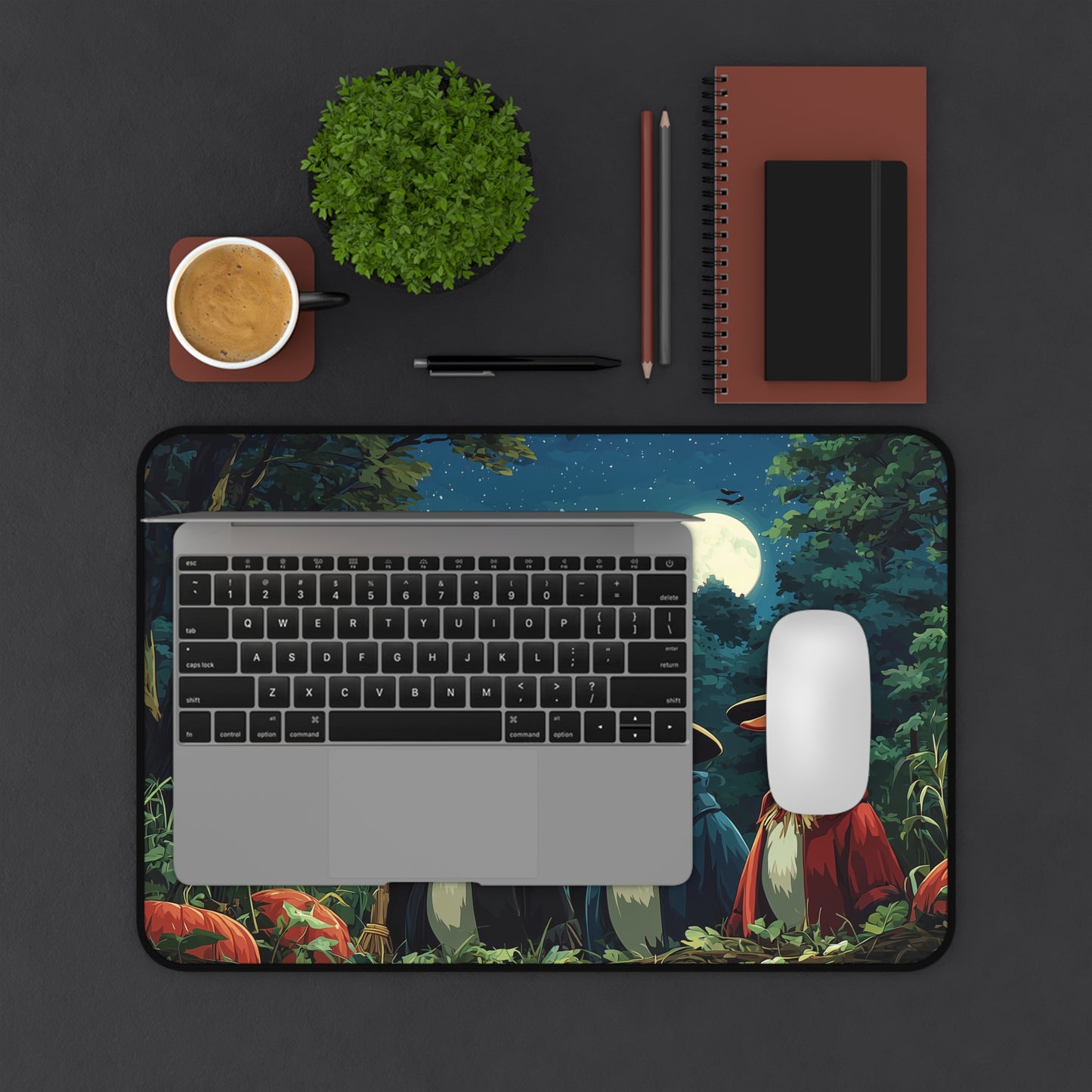 Silly Goose Wizard Mouse Pad for Cute Spooky Desk Decor