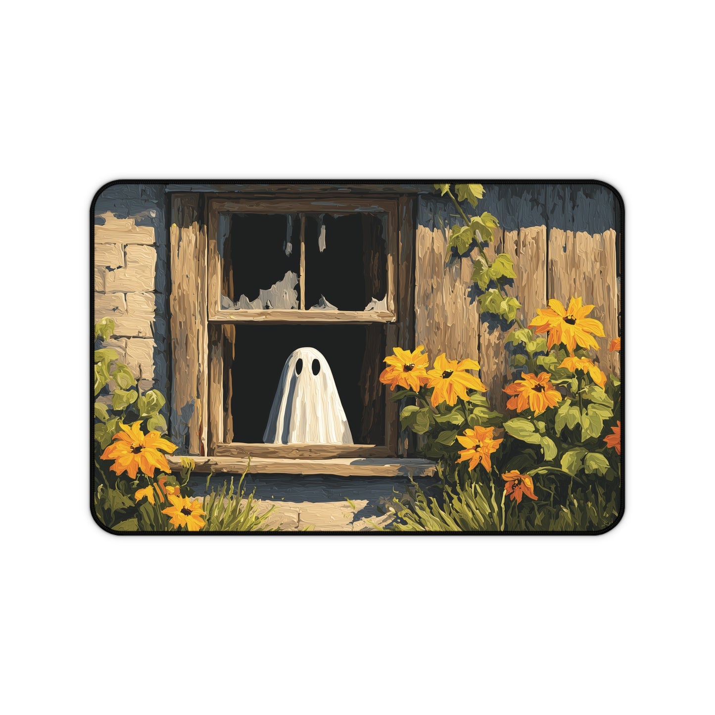 Spooky Ghost Desk Pad XL for Halloween