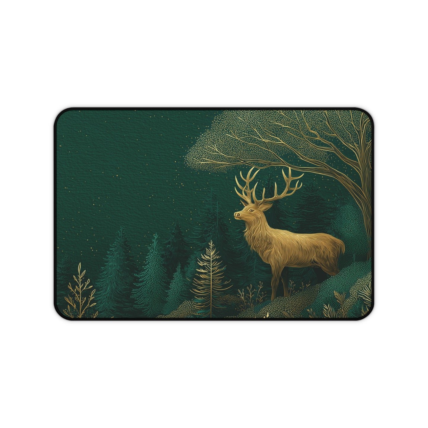Green Forest Desk Pad, Christmas Office Decor