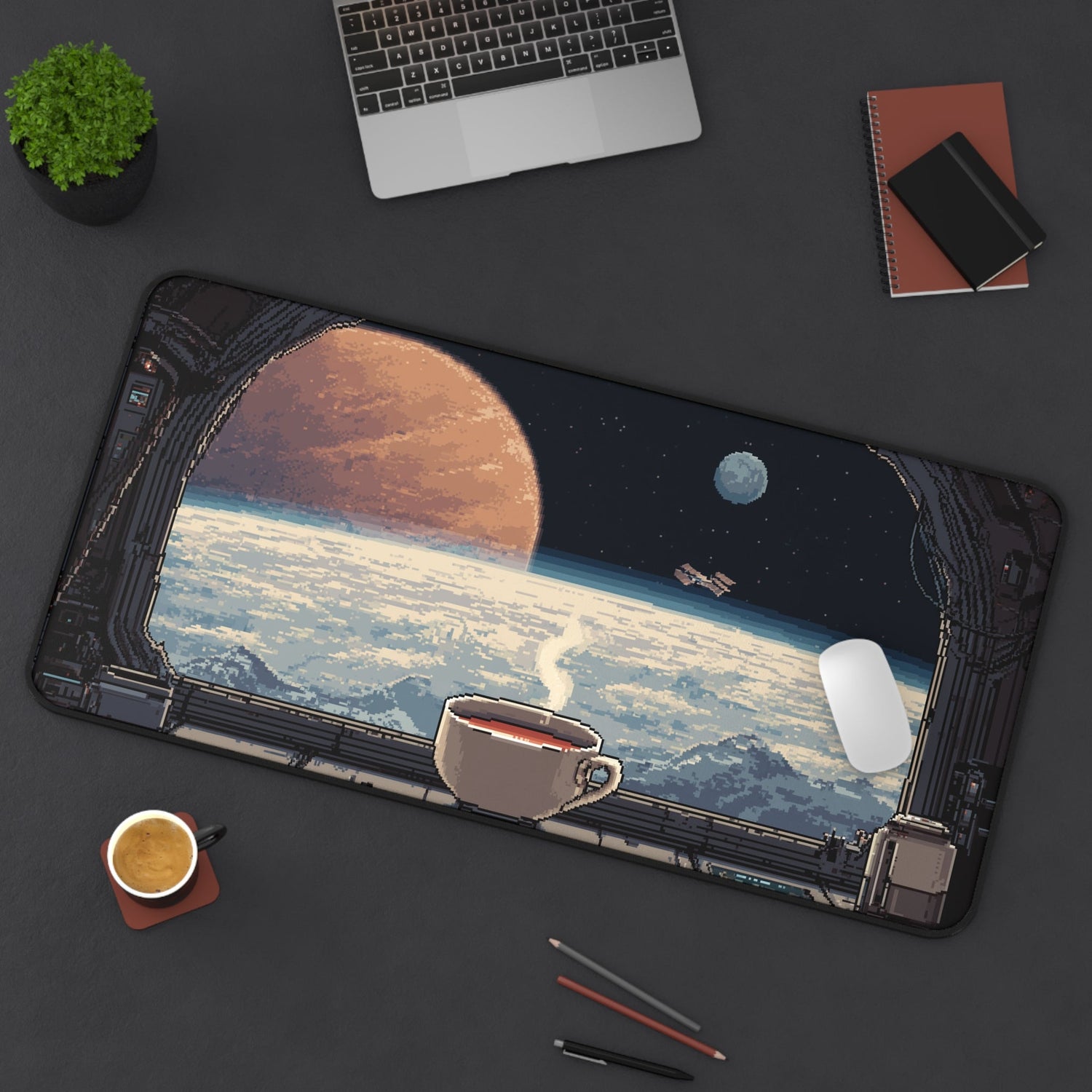 Space Desk Mats: Astronaut & Galaxy Mouse Pads