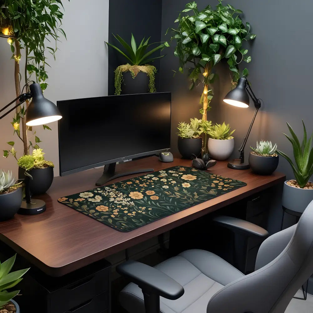 Floral Mouse Pads & Desk Mats