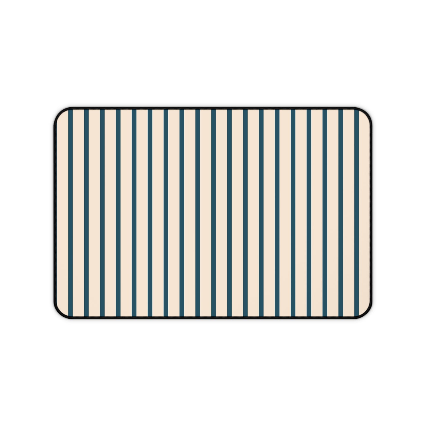 Deep Teal & Warm Beige Desk Mat