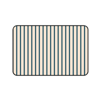 Deep Teal & Warm Beige Desk Mat
