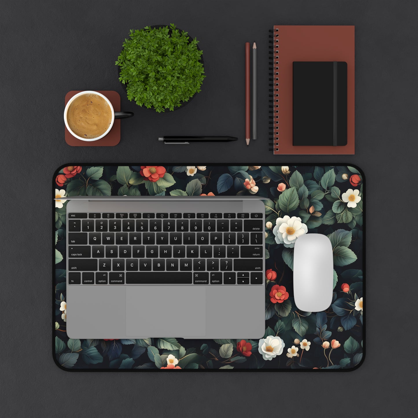Botanical Desk Mat Floral Mouse Pad for Gaming and Office Decor