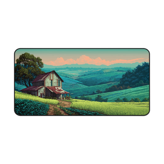 Countryside Desk Mat Pixel Art Aesthetic