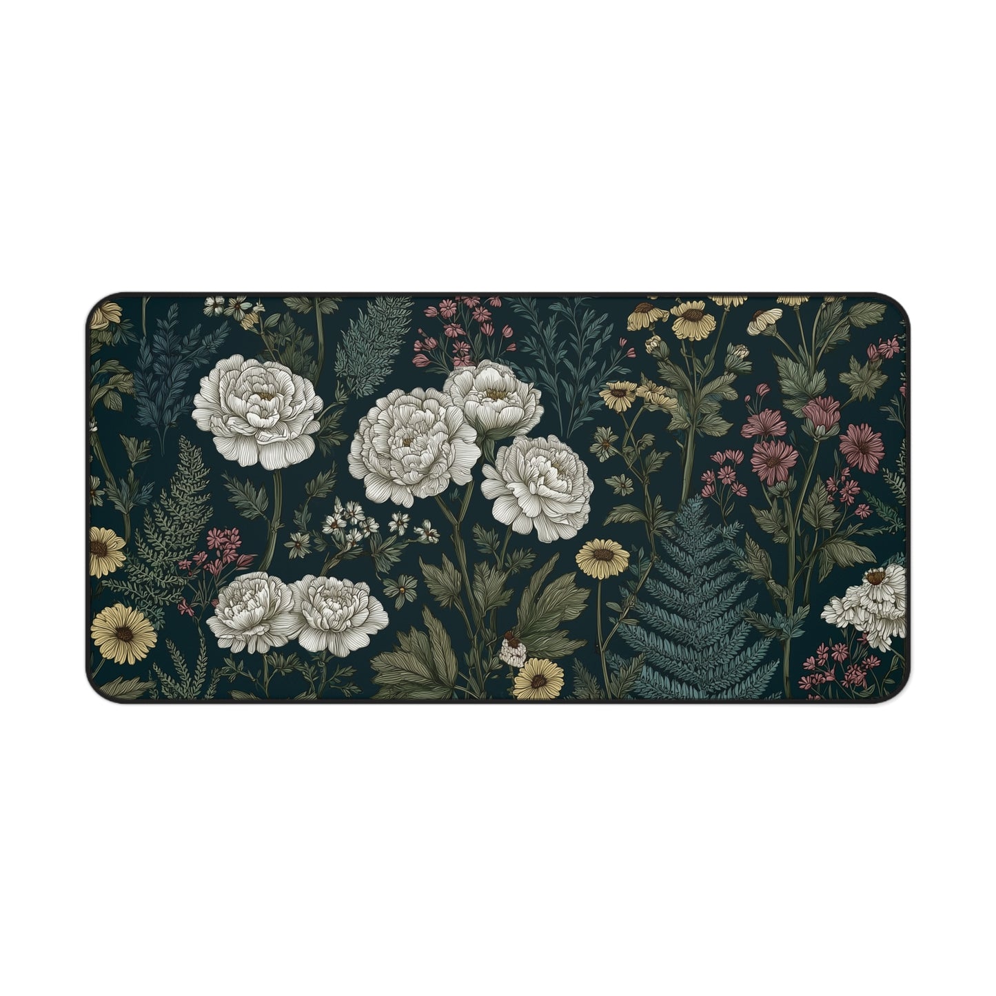 Cottagecore Desk Mat, Floral Mouse Pad XL