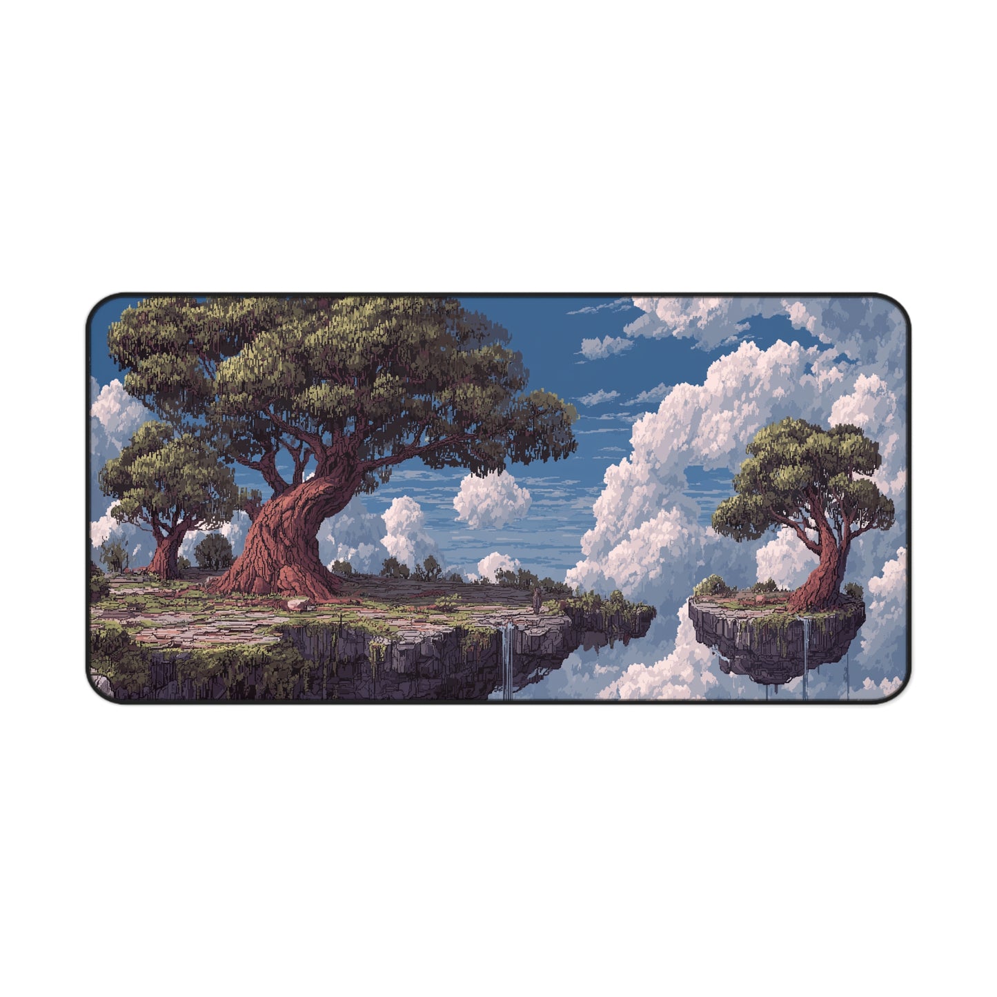 Pixel Art Desk Mat: Fantasy Island Mouse Pad
