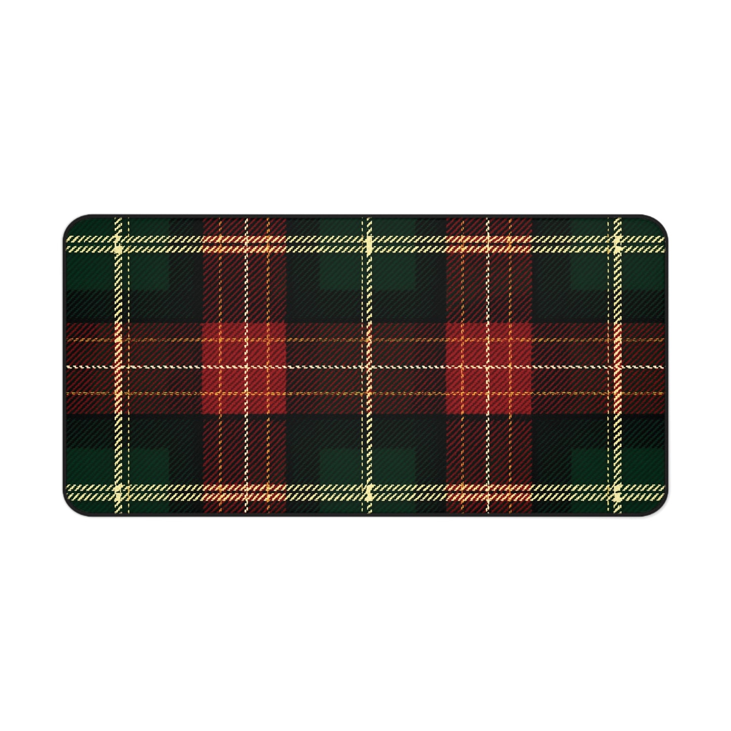 Plaid Desk Mat: Cozy Red & Green Tartan Mousepad