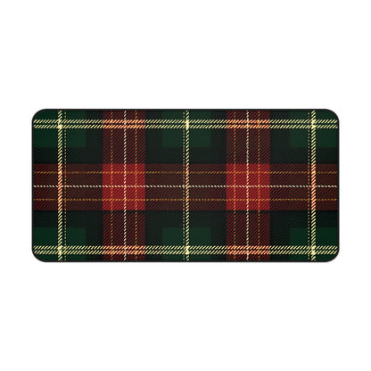 Plaid Desk Mat: Cozy Red & Green Tartan Mousepad