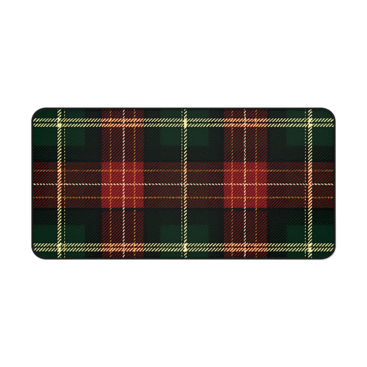 Plaid Desk Mat: Cozy Red & Green Tartan Mousepad