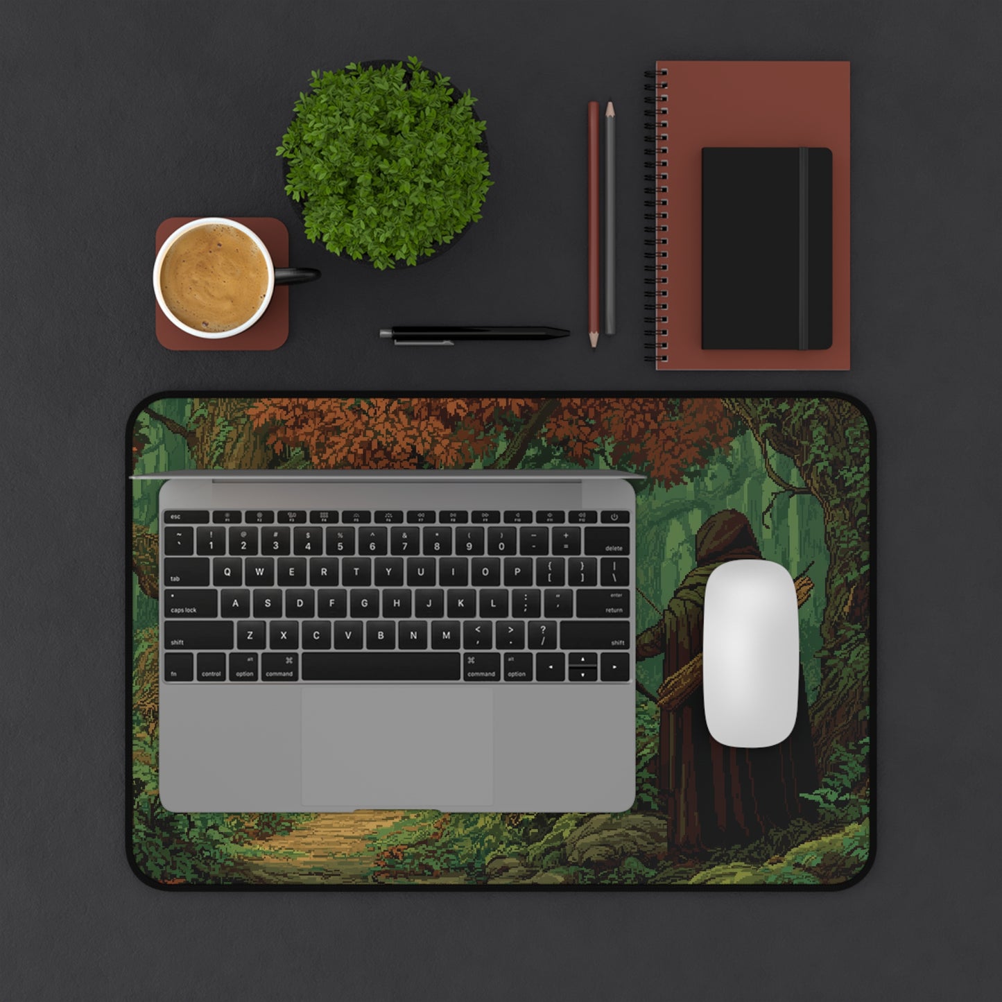 Pixel Art Desk Pad: Mystic Ranger Gaming Mat