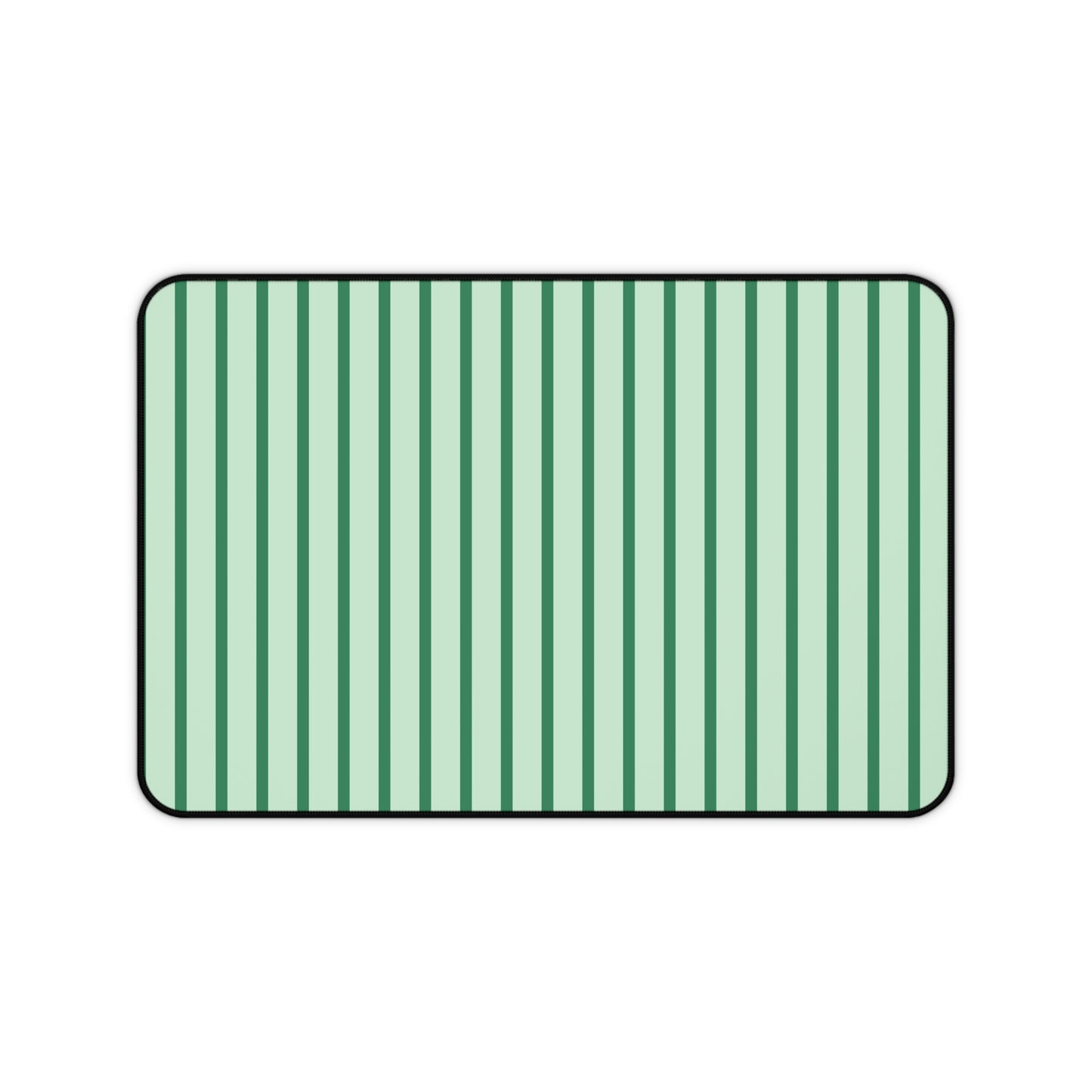 Green Stripes Desk Mat — Mint Mouse Pad
