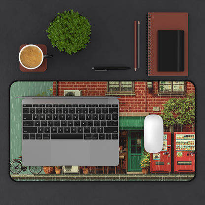 Coffee Shop Mouse Pad XL Pixel Art Style