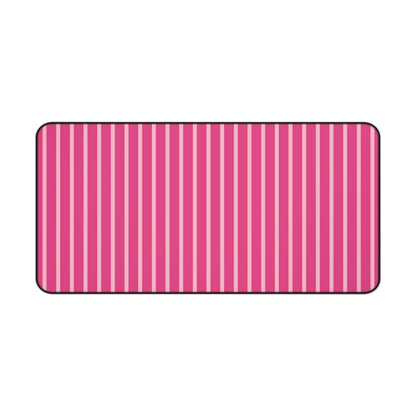 Pink Striped Desk Mat for Creative Workspaces