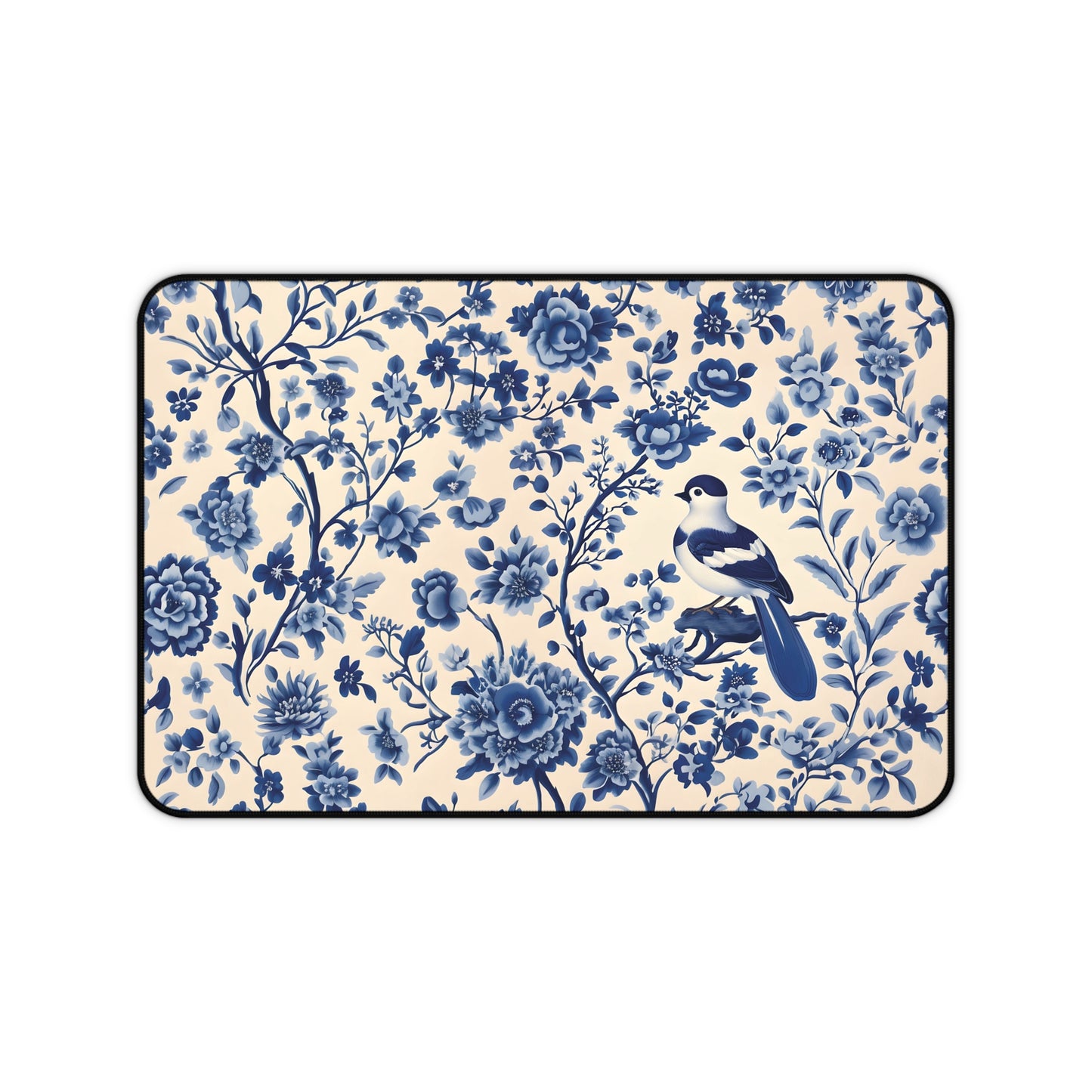 Bird Chinoiserie Desk Mat, Desk Pad & Extra Large Mouse Pad