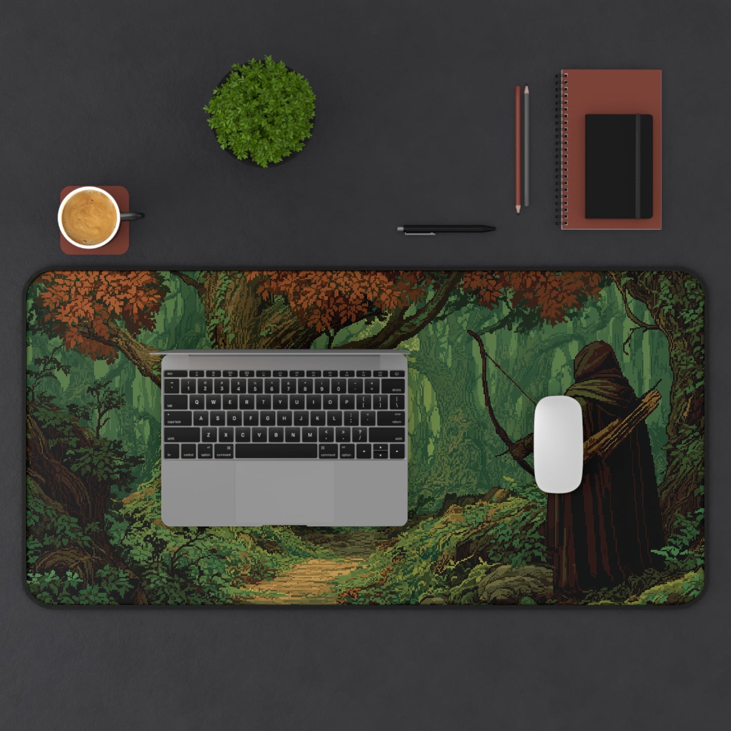 Pixel Art Desk Pad: Mystic Ranger Gaming Mat