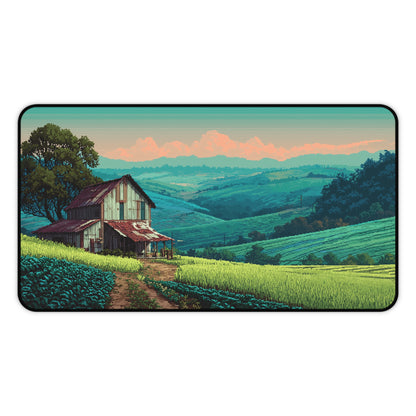 Countryside Desk Mat Pixel Art Aesthetic