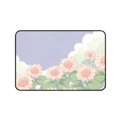 Kawaii Sunflower Pastel Gaming Desk Mat XL