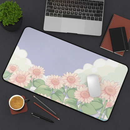 Kawaii Sunflower Pastel Gaming Desk Mat XL
