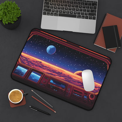 Space Desk Mat Anime Style, Spacecraft Gaming Mouse Pad XL