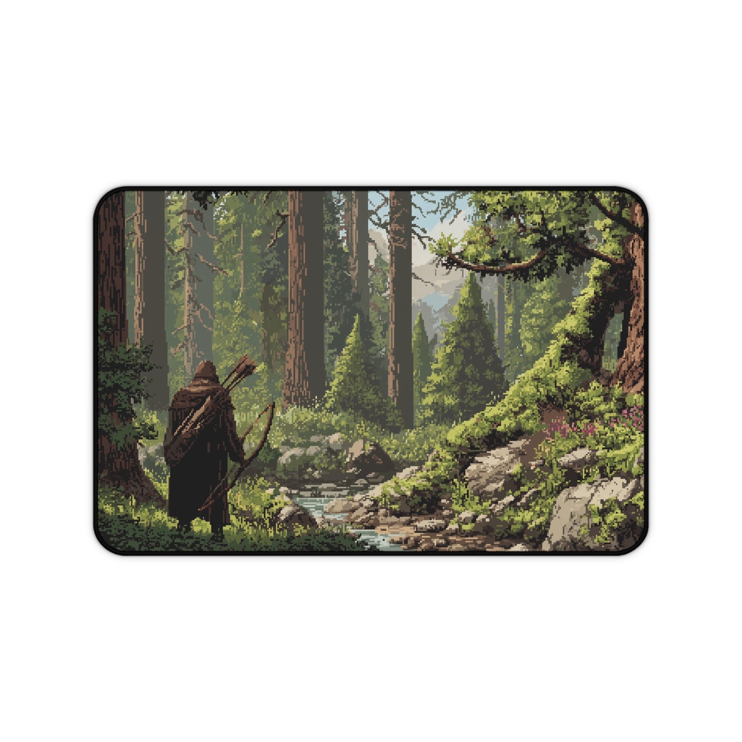 Forest Ranger Desk Pad: Pixel Art Gaming Mats
