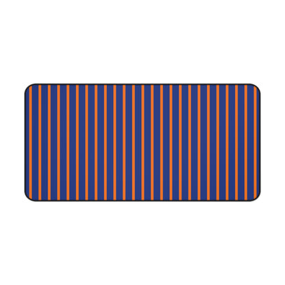 Blue & Orange Striped Desk Mat