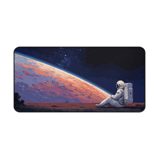 Astronaut Desk Pad: Pixel Art Aesthetic Large Mouse Pad