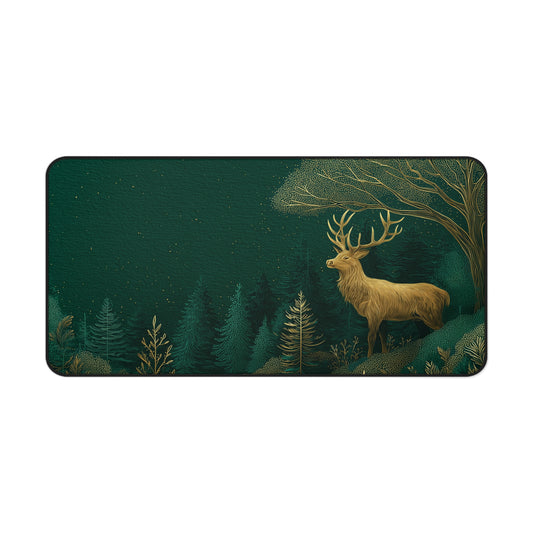 Green Forest Desk Pad, Christmas Office Decor