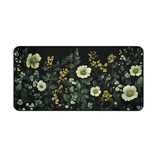 Floral Desk Mat, Cottagecore Mouse Pad, Botanical Desk Pad