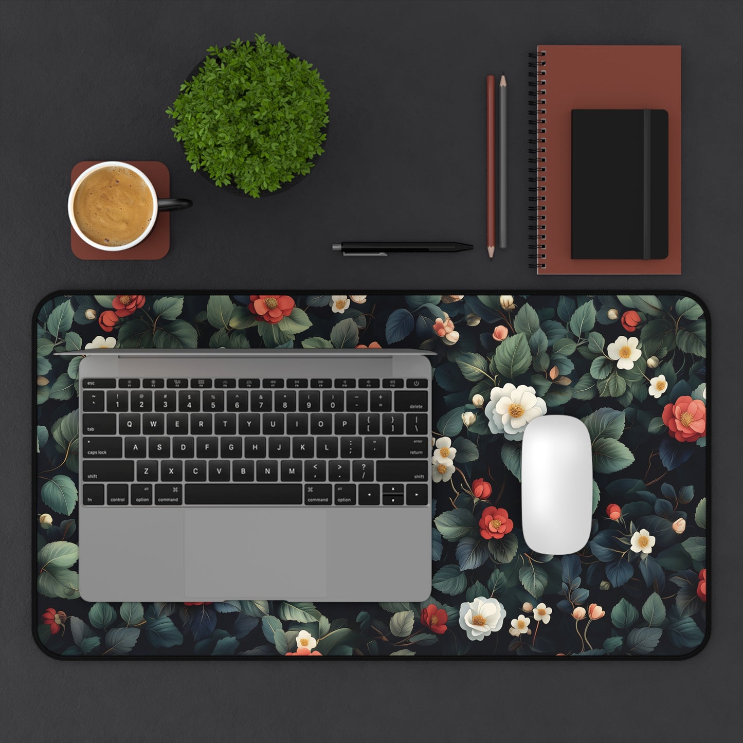 Botanical Desk Mat Floral Mouse Pad for Gaming and Office Decor