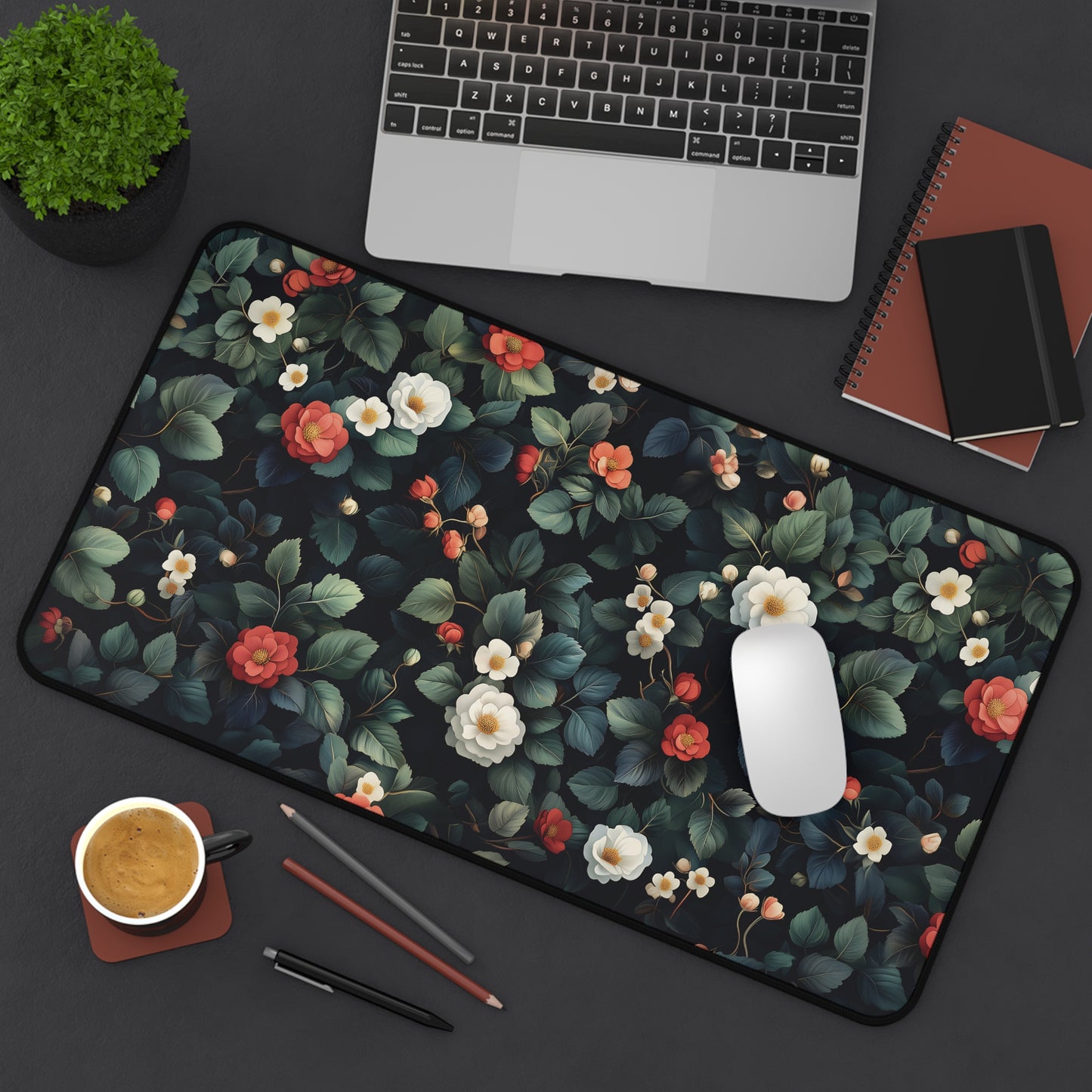 Botanical Desk Mat Floral Mouse Pad for Gaming and Office Decor