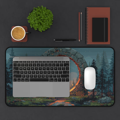 Glowing Portal XXL Mouse Pad Pixel Art Style