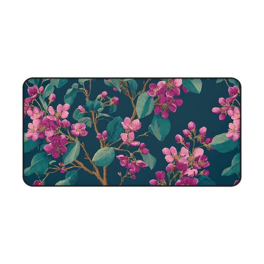 Cherry Blossom Flowers Desk Mat, Elegant Aesthetic Desk Pad
