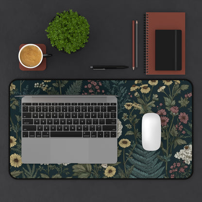 Cottagecore Desk Mat, Floral Mouse Pad XL