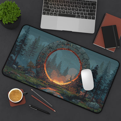 Glowing Portal XXL Mouse Pad Pixel Art Style