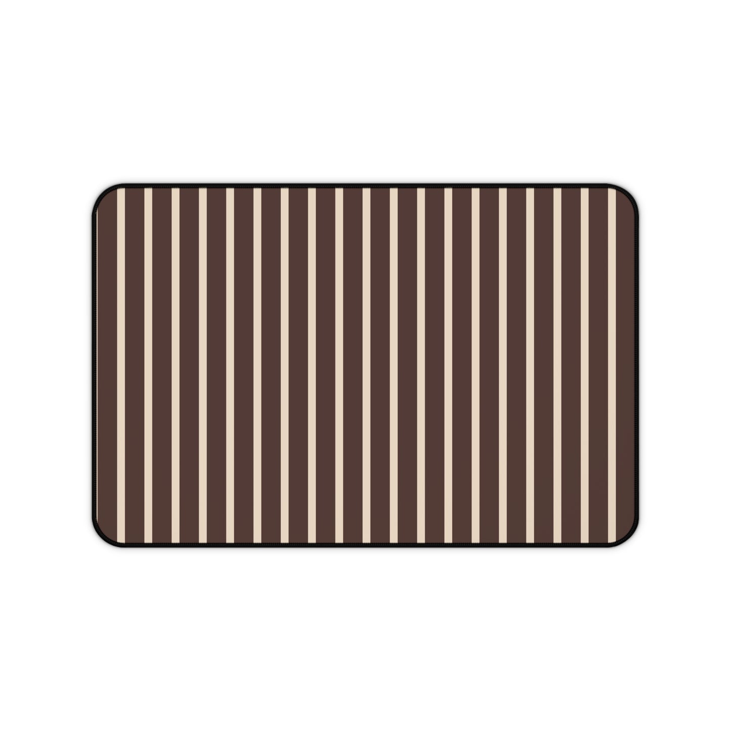 Beige and Brown Stripe Desk Mat