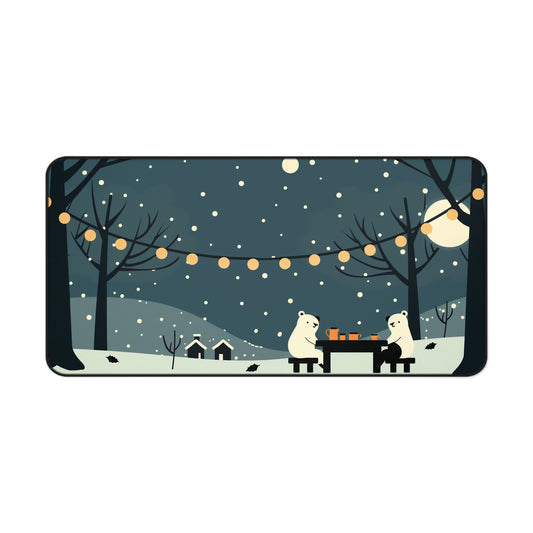 Christmas Winter Mouse Pad XXL, Polar Bears Desk Mat