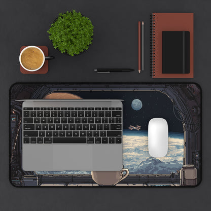 Pixel Art Keyboard Mat: Spacecraft Mouse Pad