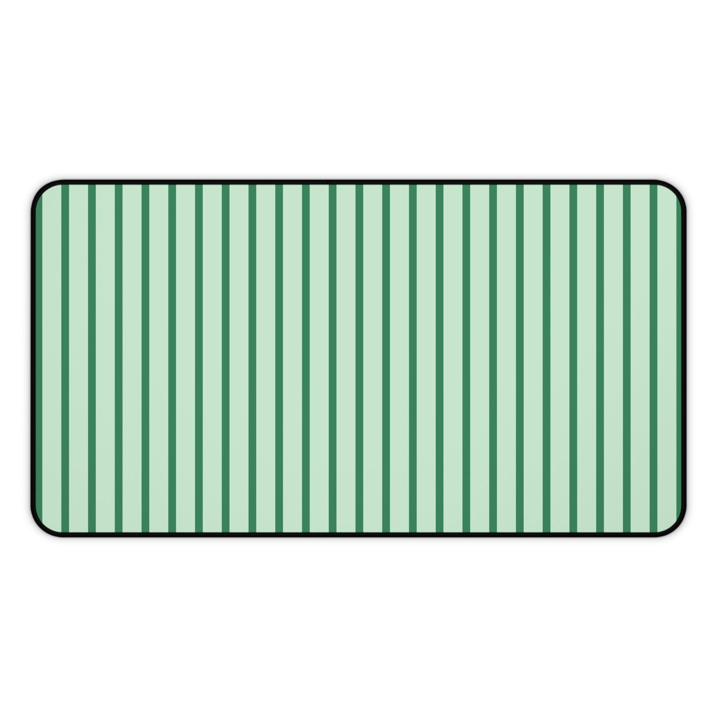 Green Stripes Desk Mat — Mint Mouse Pad