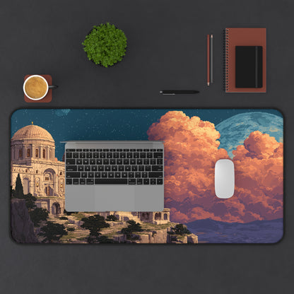 Ancient City Desk Mat Pixel Art Aesthetic