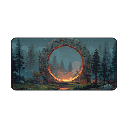 Glowing Portal XXL Mouse Pad Pixel Art Style