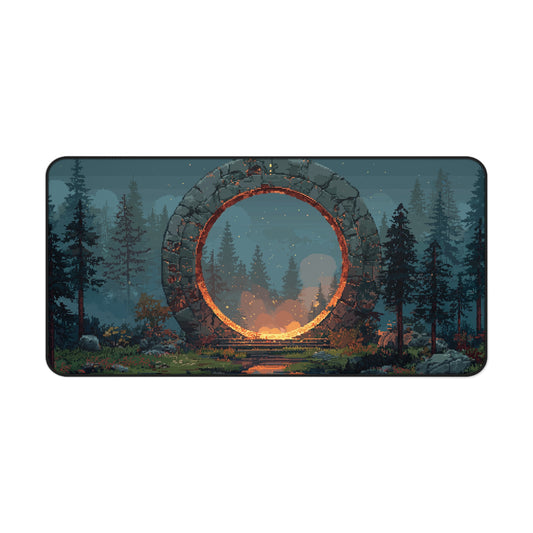 Glowing Portal XXL Mouse Pad Pixel Art Style