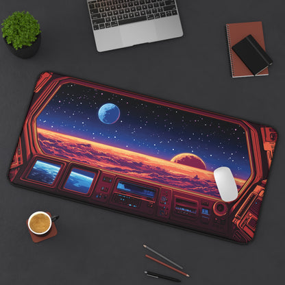 Space Desk Mat Anime Style, Spacecraft Gaming Mouse Pad XL