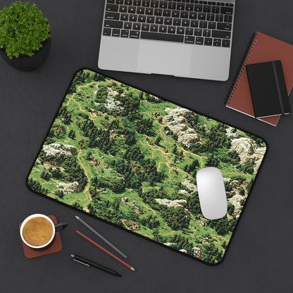Pixel Art Fantasy Map Desk Pad: Retro RPG Keyboard Mat