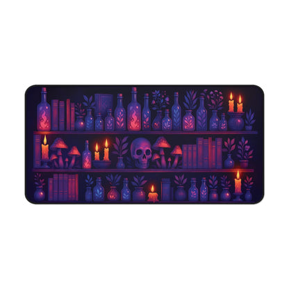 Mystic Apothecary Desk Mat: Potion Shelf Mouse Pad