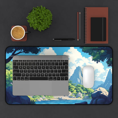 Japanese Temple Mouse Pad XL, Anime Style Desk Mat