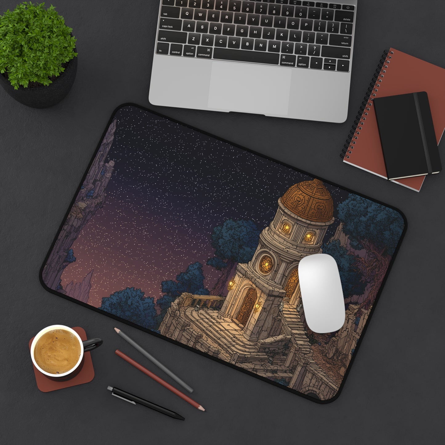 Magical Tower Mouse Pad XXL Pixel Art Aesthetic